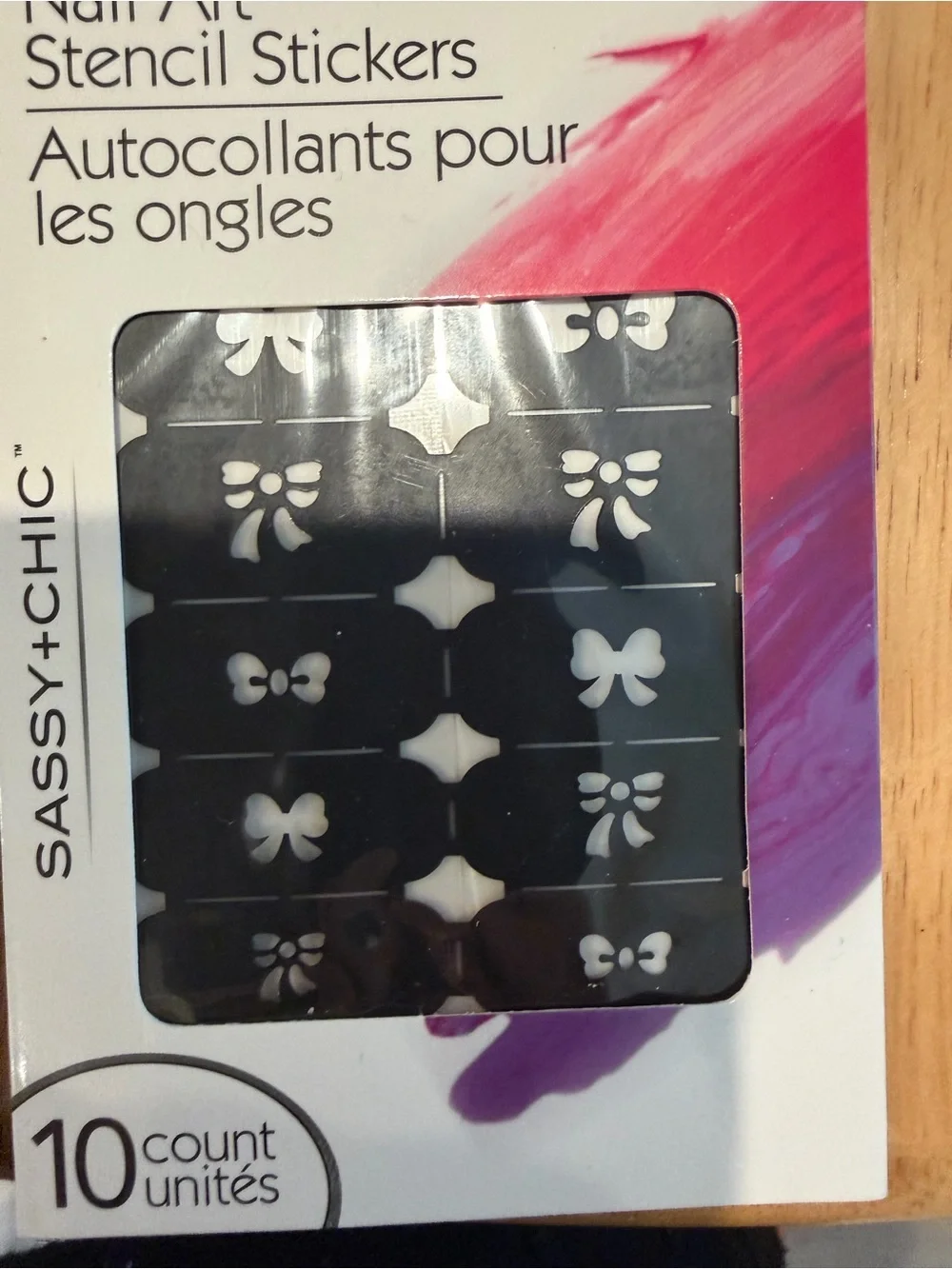 New Sassy+Chic Nail Art Stencil Stickers 6 packs
